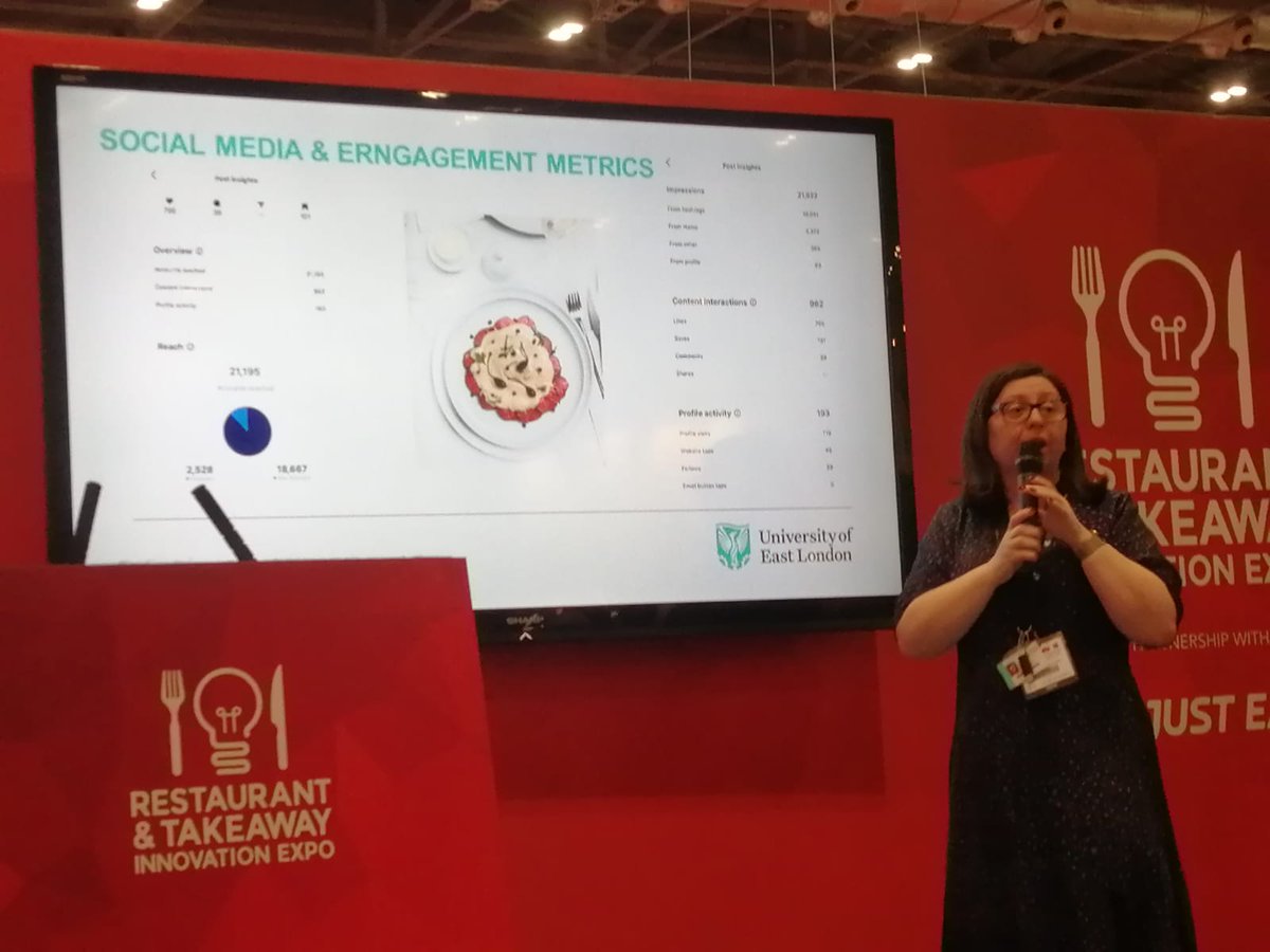 Well done @mintandrosemary for delivering a keynote talk at the Restaurant & Bar Tech Live Expo at London Excel today.What a captivating talk on Social Media &  Influencer Marketing for Restaurants. #Keynotetalk #restaurantsocialmediamarketing  #BarTechLiveExpo @SBL_UEL @UEL_News