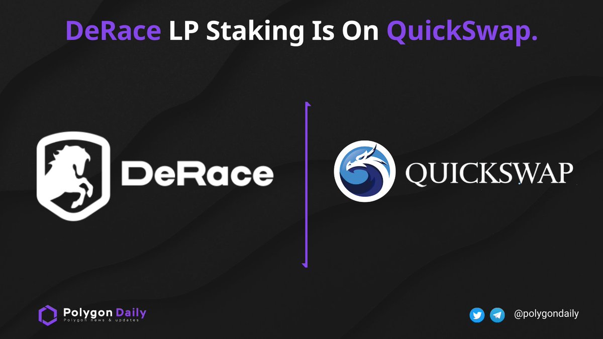 NFTevening's tweet photo. 📣@DeRaceNFT LP staking is finally here on #Polygon Network.

🔔Stake your LP DERC-USDC tokens on @QuickswapDEX now to earn many rewards. 

🗓Staking starts on 10th of November.  

👉How to join: https://t.co/WCOLHEwGas

#DeRace #NFT $DERC https://t.co/E00yCG3otX