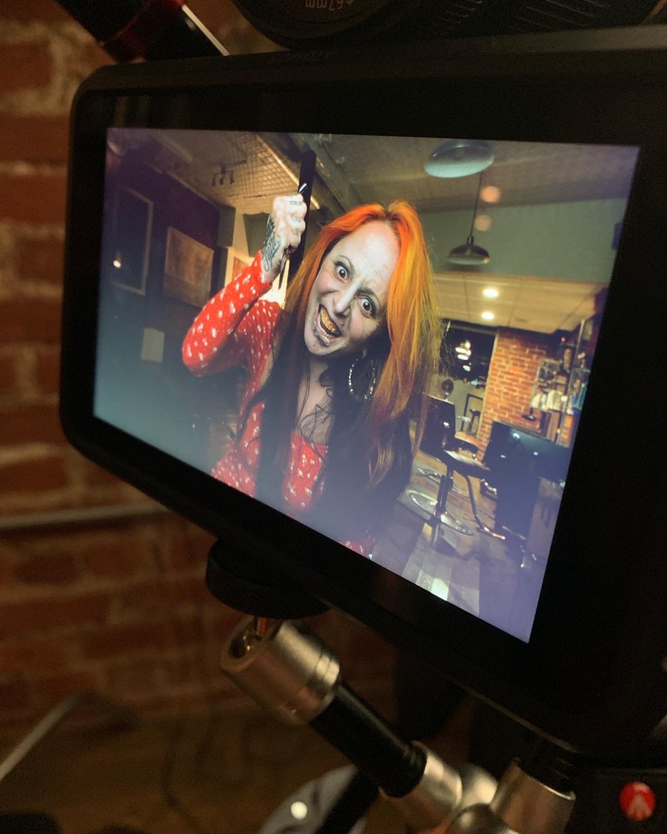 JillSixx's tweet photo. Check me out possessed AF in The Mutilator WATCHALONG now streaming on @ARROWplayer! 😈

https://t.co/FfU57qUya0 https://t.co/eyeRDxFE0q