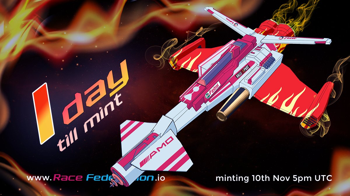 🚀Launch Countdown: T-24 Hours🚀

These 🔥Series 1 ships launch in 24 hours. Dont miss out! Presale happening now!

Discord: discord.gg/RaceFederation
Mint: racefederation.io