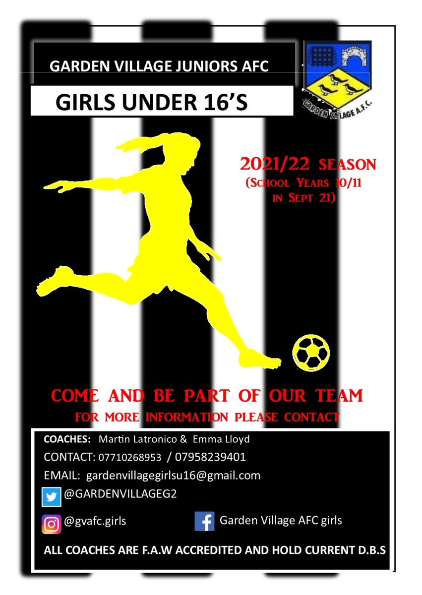 With a full season of fixtures ahead, we are looking to add a few more players to our U16’s squad.