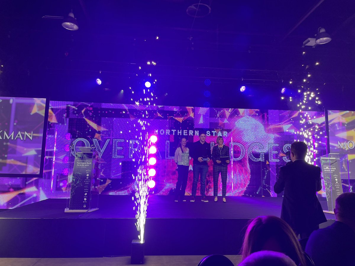 And fireworks for the overall winner and judges’ choice our very own @ModernMilkman_ 🥳 🎉 #northerntechawards <a href="/GPBullhound/">GP Bullhound</a>