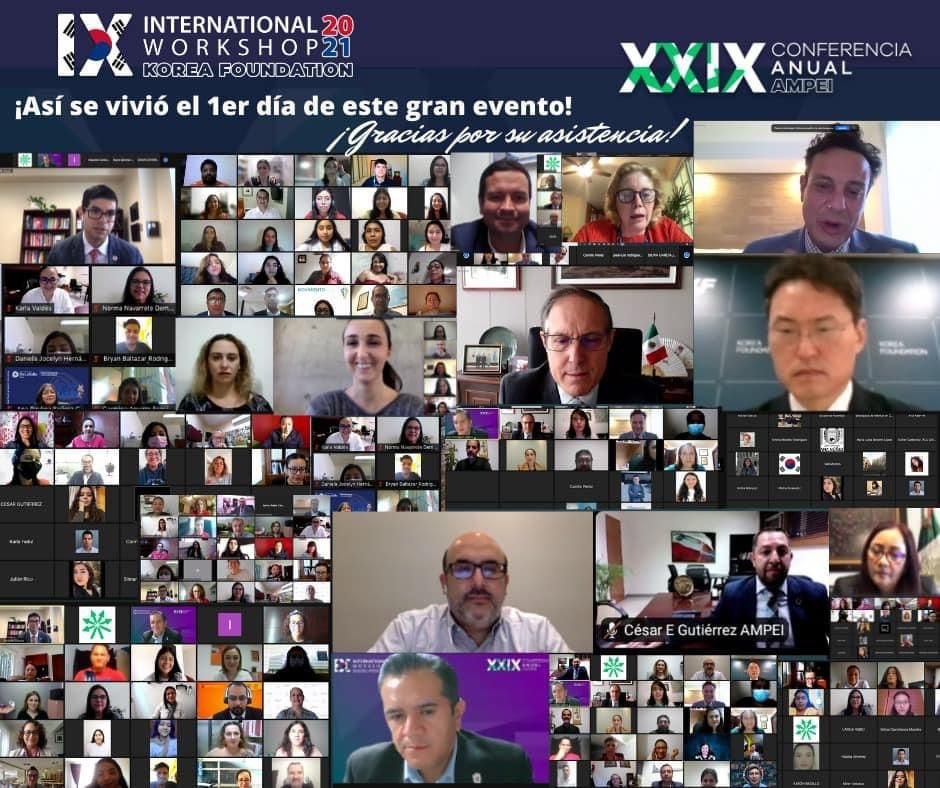 UAEH_OFICIAL's tweet photo. La UAEH se hizo presente en la Inauguración del “IX International Workshop, Korea Foundation Global e-School Program for Latín América” y la XXIX Conferencia Anual de la Asociación Mexicana Para la Educación Internacional (AMPEI)
#UAEH #DRIIA https://t.co/CUh6P2Arfp