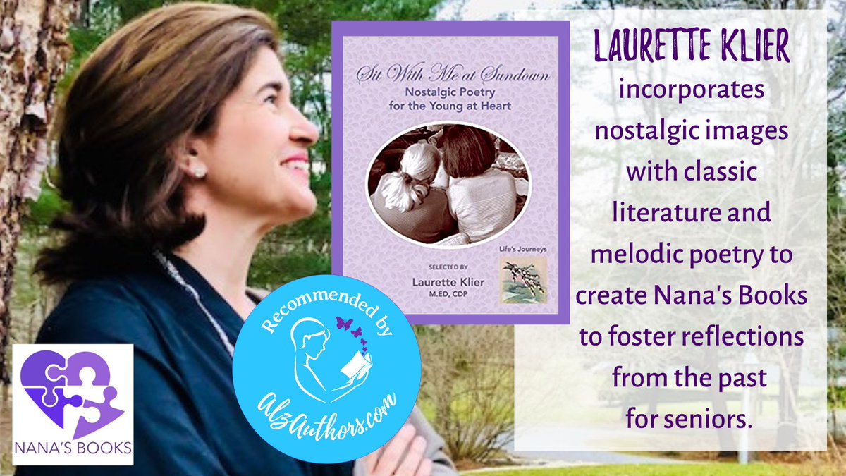 AlzAuthors's tweet photo. AlzAuthors is happy to introduce our followers to Laurette Klier, author of  Nana’s Books; "Sit With Me At Sundown," and other nostalgic picture and literature books for seniors. @KlierLaurette #AlzAuthors https://t.co/GVYa9fLaT6 https://t.co/IMU466EocA