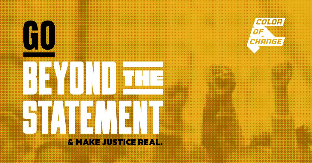 ColorOfChange's tweet photo. #BigTech promised to fight systemic racism within their companies. Now they have an opportunity to take real action. #Tech firms must adopt COC’s #BeyondTheStatement Tech Framework to ensure better protections for Black people in online spaces. https://t.co/glYvWRwTJE https://t.co/EBytf2UE2L