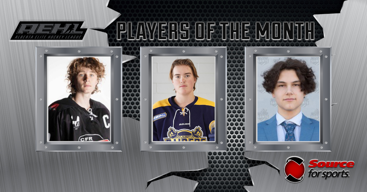 AEHL_HA's tweet photo. The #AEHL is proud to announce its inaugural @SourceNation Players of the Month!

U18 AAA - Cooper Brown (@BisonsAAA)
U16 AAA - Cash Carter (@FlyersRaiders)
U15 AAA - Rowan McDonald (@pacU15AAA)

READ ➡️ https://t.co/8eAHvbMyOM

#AlbertaBuilt https://t.co/w9gxTG0Fzu