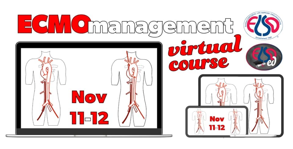 ELSOOrg's tweet photo. ONLY 1 day left to register to the virtual ELSO ECMO management course, November 11 &amp; 12, 2021: all info &amp; program at https://t.co/Z5RftZcIhz 

@stead_christine @CooleyElaine @MooreElizabethA @alexdfox @TammypFriedrich @FOAMecmo https://t.co/HqNoLVZggJ