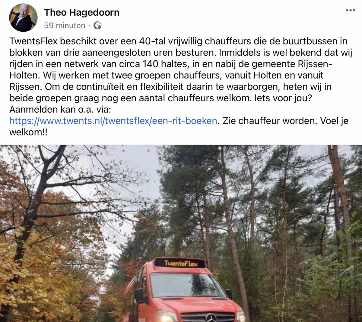 twentsflex's tweet photo. #TwentsFlex heet je welkom als chauffeur….ook als passagier natuurlijk!! https://t.co/f0TLrERDxg