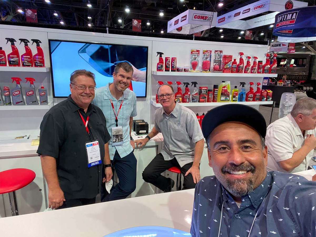 wearescs_'s tweet photo. Oh @SEMASHOW, it's been too long. After a year away, itβs great to see clients like @MothersPolish, @BremboBrakes, @FalkenTire, and @BorlaExhaust bring products and creative ideas back to the showroom floor. #wearescs https://t.co/TPYV2kTxBY