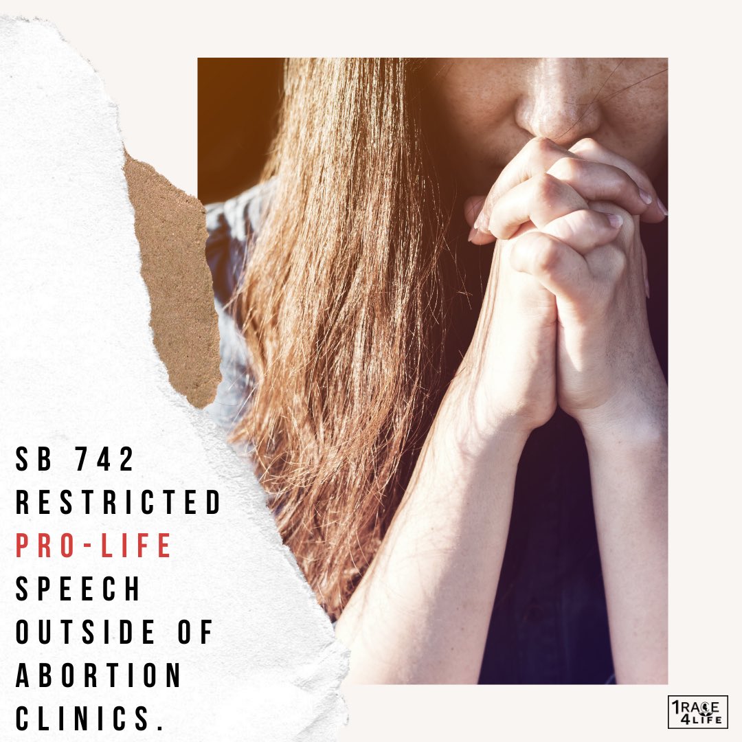 1race4life's tweet photo. Good news for #California ! It is not #unconstitutional for pro-lifers to pray outside a clinic or to #counsel those who are seeking an #abortion. It is OK for pro-lifers to extend a #helping hand, a #listening ear &amp; a #prayer to #women facing unexpected pregnancies. #1race4life https://t.co/BZFMORb1NQ