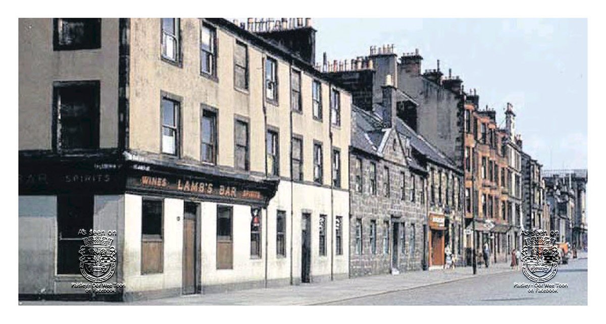 PaisleyPOWT's tweet photo. The changing Face of Paisley
St James Street at the corner with Caledonia Street c.1960 and Bunty Lambs Pub before the upper stories were removed, the Pub had a few names changes including The Sheeps Head and the Elbow Room before finally submitting to decline https://t.co/kHcPsw3u86