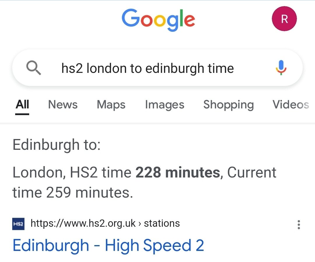 rh52d's tweet image. Wrong. 259-228=31 mins via #HS2. Time is not the only factor, you gain more #RailCapacity through HS2; allowing #DomesticFlights to cease between #Glasgow, #Edinburgh and #London, a major source of #CarbonEmissions. #COP26 #ClimateEmergency
