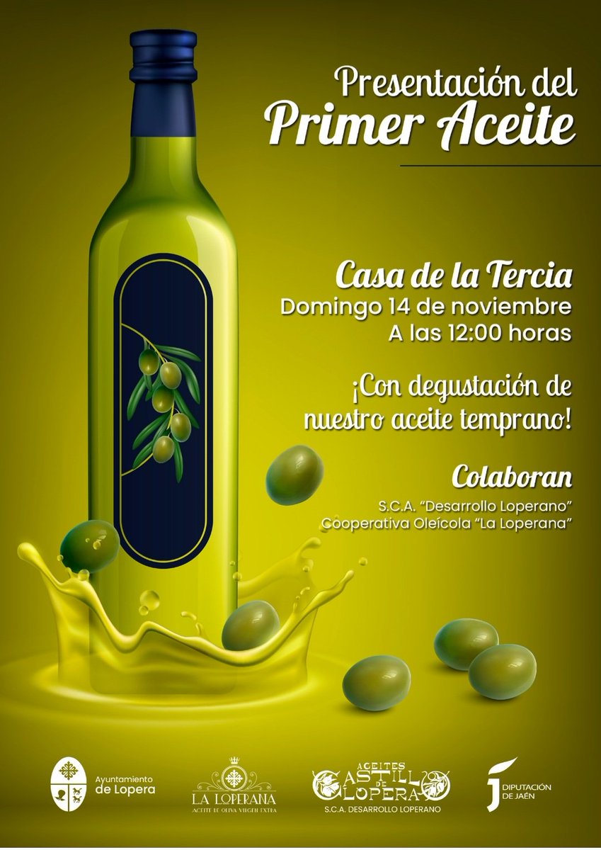 Presentación del Primer Aceite de #Lopera
<a href="/isabel_uceda/">Isabel Uceda Cantero \❤</a>
#primeraceite
#cooperativaoleicolalaloperana
#cooperativadedesarrolloloperano