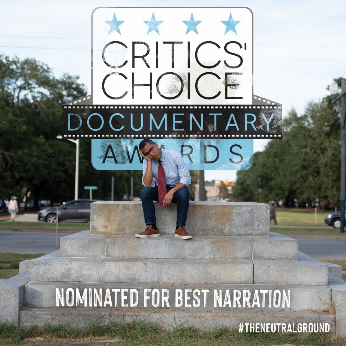 gocjhunt's tweet photo. Our funny scary history movie #TheNeutralGround is nominated for @CriticsChoice along with some real titans. We’re feeling very honored. See u Sunday. We’ll be wearing a blazer and jeans as is required by documentary law. https://t.co/PAbBvfHgOI