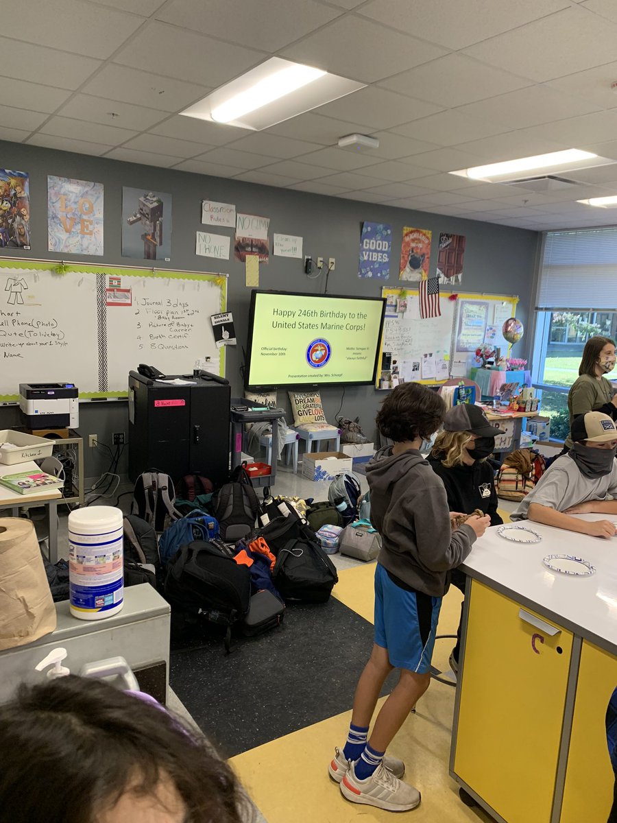 RolandGriseMidd's tweet photo. CTE classes joined in an early celebration of the @USMC birthday! They heard about traditions, civilian &amp; military jobs,how local business benefits from these events, &amp; staff connections to the Corps. #246th #SemperFi @KatieShep12 @jkcarey24 @NewHanoverCoSch @NHCS_CCO @nhcsCTE https://t.co/eQcUJVT5O0