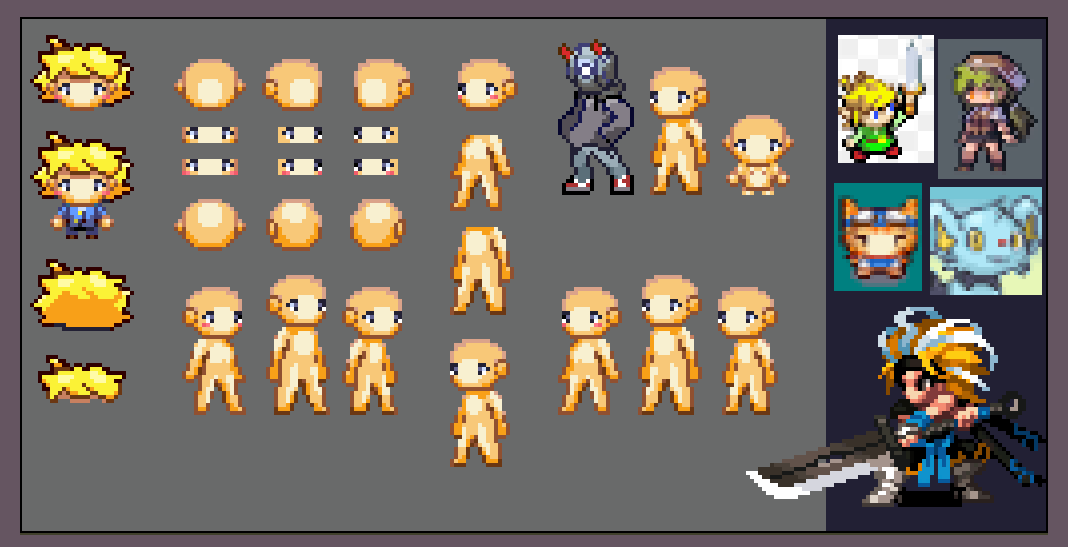 WanderSquadDev's tweet photo. Working on new base models so I can fully start on the world design. Designs on the top right is design 1, merge of 1 and 2, and design 2 respectively. Inspiration on the right! #indiedev #pixelart #pixel #art #gameart #wandersquad https://t.co/5dUb2tjjI1