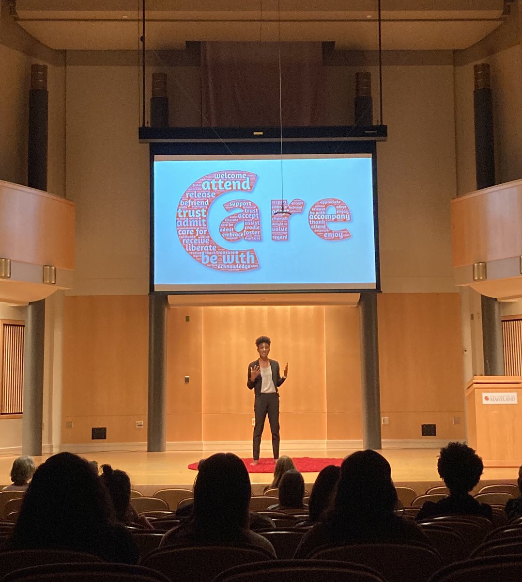 “My research suggests that care is at the center of good mentoring relationships, and a key part of what makes them so effective” - Dr. Kimberly A. Griffin @doctorkag #TerrapinEdTalks #EdTerps #UMD #GoTerps #Event