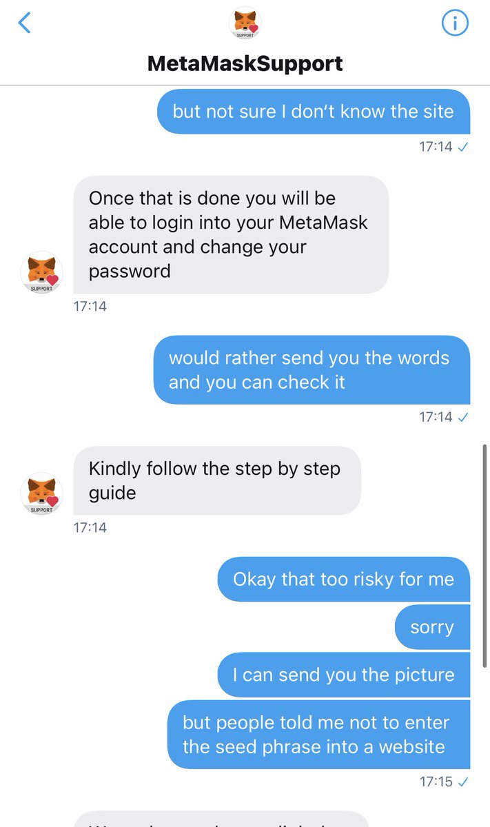 degenswagger's tweet photo. Had a great conversation with a „MetaMask Supporter“ today https://t.co/OQBbjCT7Rd