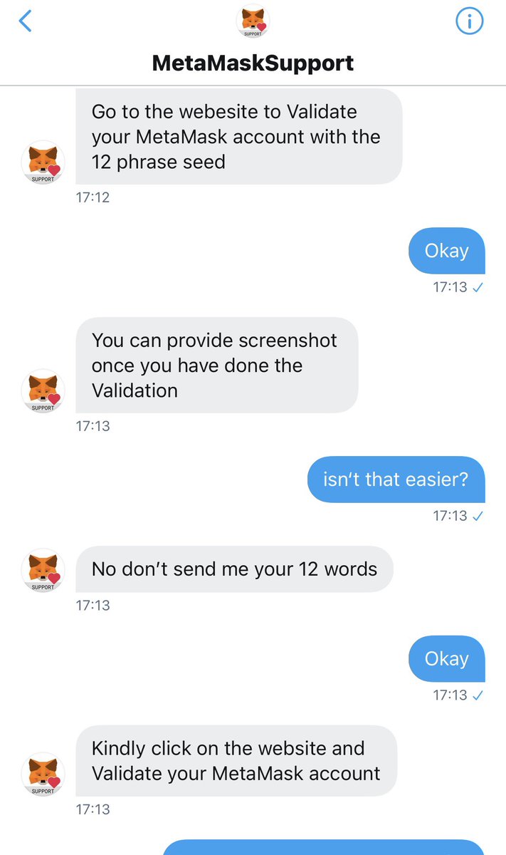 degenswagger's tweet photo. Had a great conversation with a „MetaMask Supporter“ today https://t.co/OQBbjCT7Rd