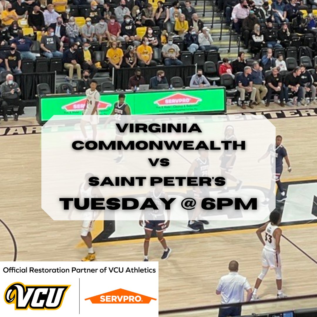 Are you ready for tonight's game? <a href="/VCU_Hoops/">VCU Basketball</a> takes on <a href="/SPUAthletics/">Saint Peter’s Athletics</a> tonight at 6pm. LET'S GO RAMS!
#ThisIsRamNation #LetsGoVCU
<a href="/VCUAthletics/">VCU Athletics</a>