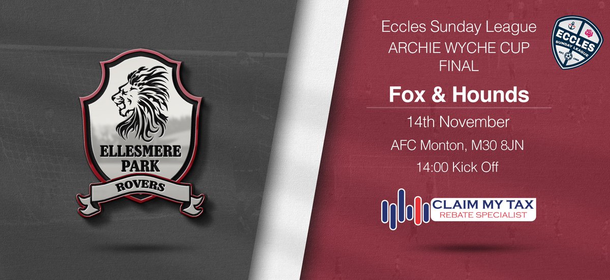 Big game this weekend. CUP FINAL. 

The Semi Final seen us go through 3-1 on pens after a 1-1 stalemate in 90mins against <a href="/SundayVics/">Borrowash Victoria AFC Sunday</a>. All best for last games of season lads.

Thanks to our sponsors <a href="/ClaimmytaxUK/">Claimmytax</a> for this seasons attire.
#roversreturn #comeonrovers #upforthecup