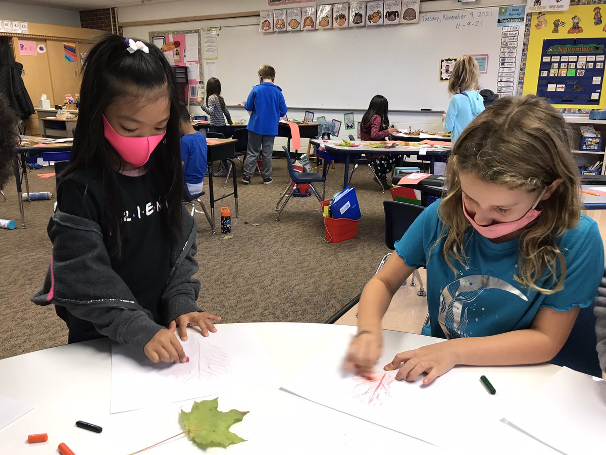 sgavin34's tweet photo. Exploring fall on a nature walk and learning how to make beautiful leaf rubbings! #winfield34 https://t.co/F7rlN5uQSL