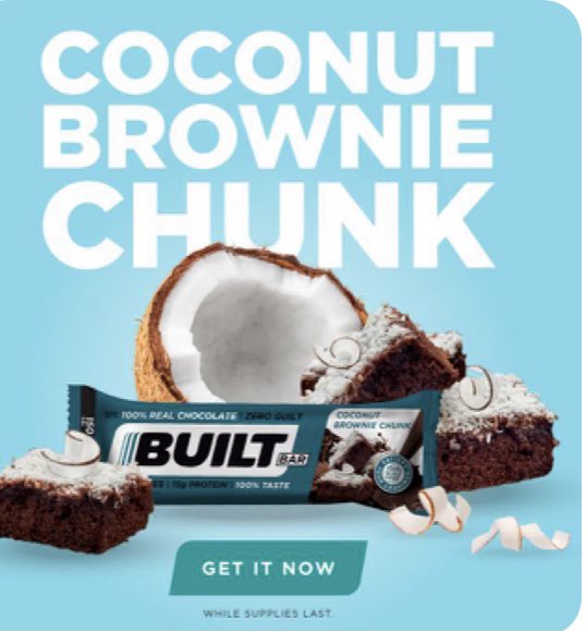 Built Bar coconut brownie chunk get them while they’re still in stock #builtbar @bar_built #imbuilt
