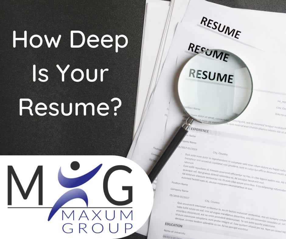 MaxumGroup's tweet photo. How deep is your resume?
At Maxum Group, we help your resume get into the hands of employers first!
To get started with your next career today, go to https://t.co/TalsMtYh4r.
#MaxumGroup #Mxmgrp #Hiring https://t.co/r34DYwFC5M