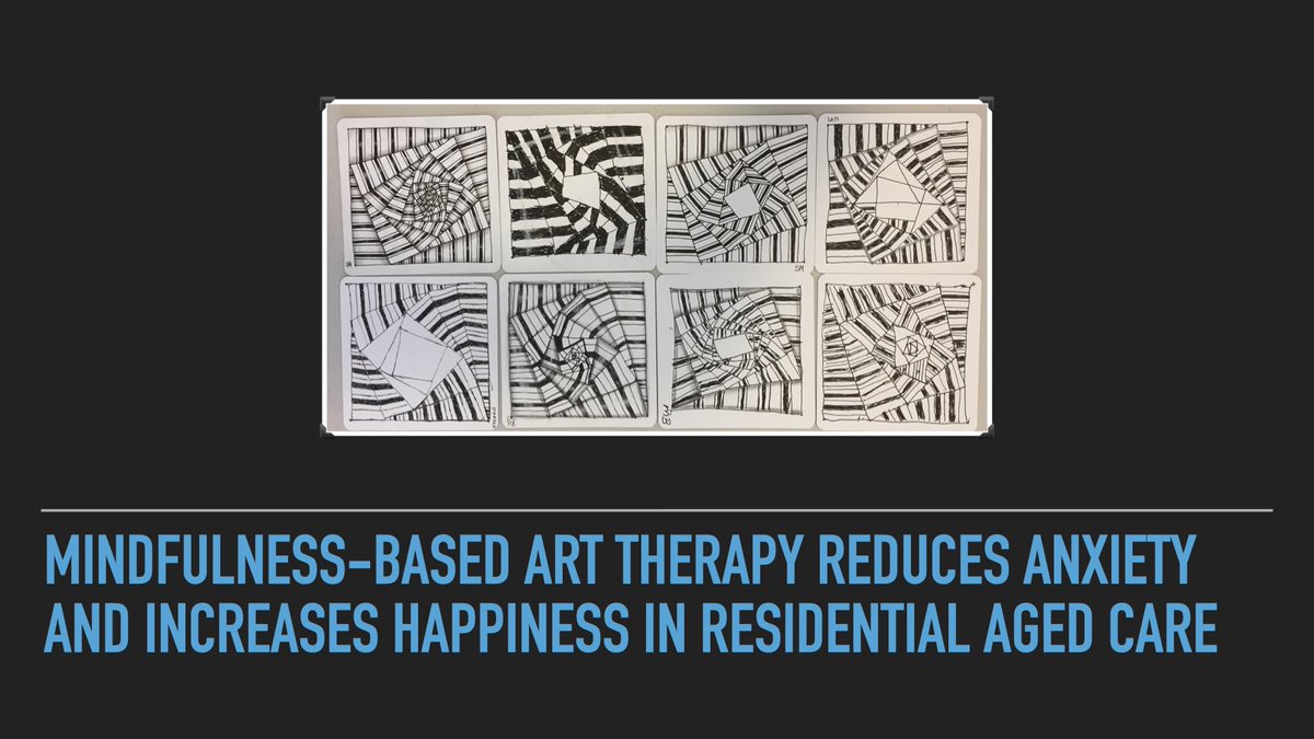 Presenting my new research today at #AAGConf21 for <a href="/gerontologyau/">AAG</a> - Mindfulness-based art therapy effects on anxiety, happiness and fine motor skills in older adults &amp; link w cognitive impairment