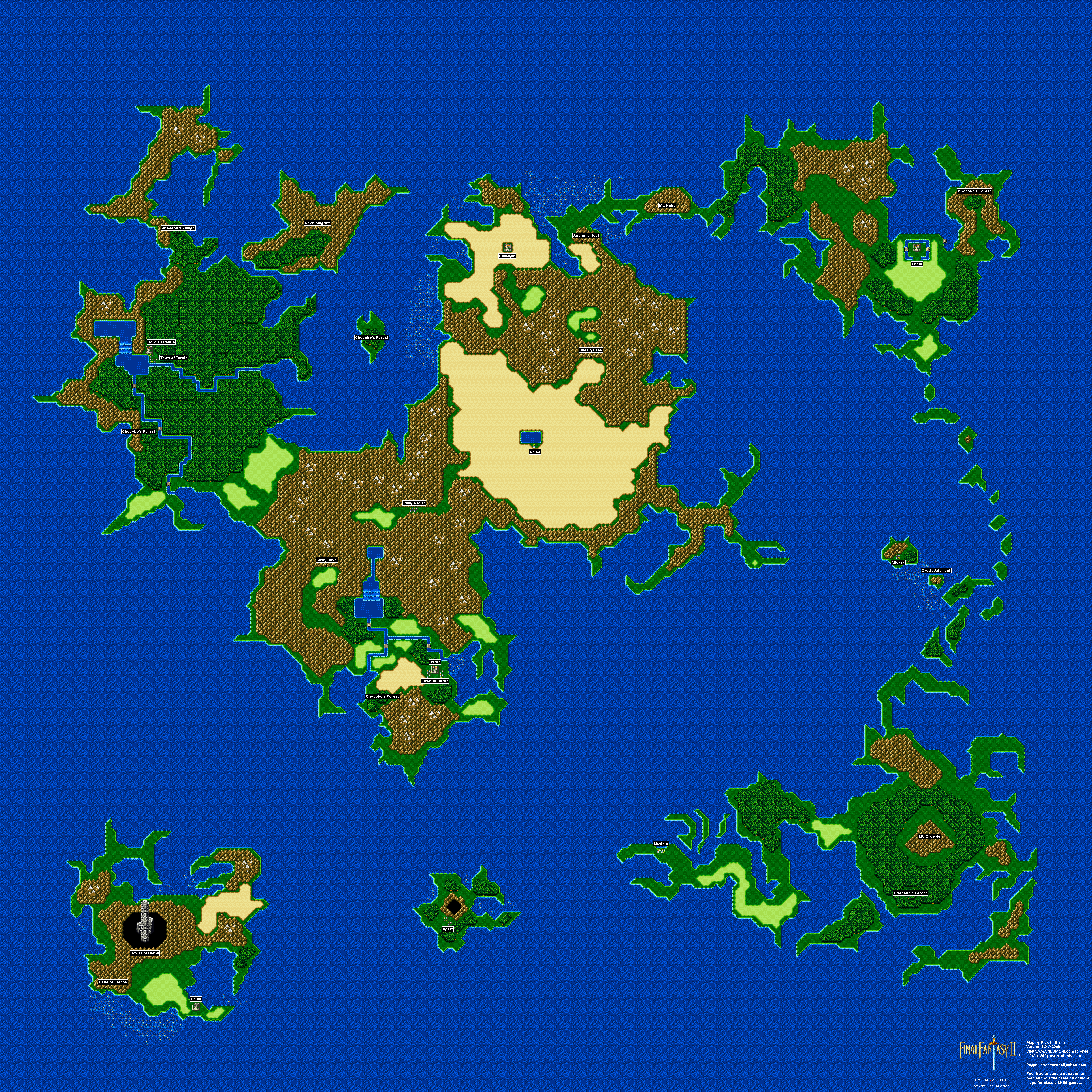 Final fantasy 1 world map