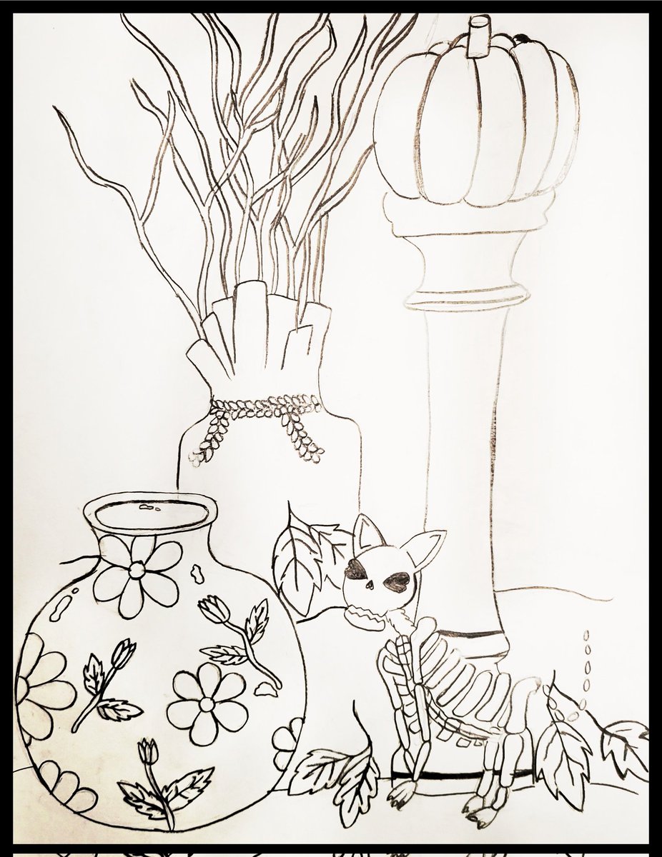 DMSArtMrs_Craig's tweet photo. Proportion, placement, & overlapping ~ just some of the observational drawing skills displayed by Beginning & Intermediate art kiddos 👏👏 Such a good job! #DMSArt #ComalFineArts https://t.co/YWVPWzcVPW