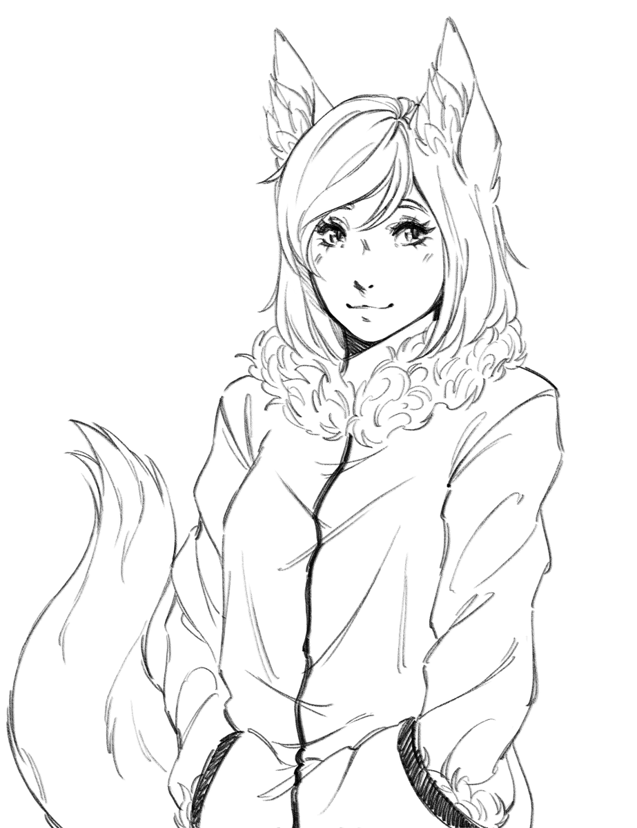 Mothwatcherr's tweet photo. A sketch of Ritta for @LunaFoxgirlVT https://t.co/TZT64Pn3K8