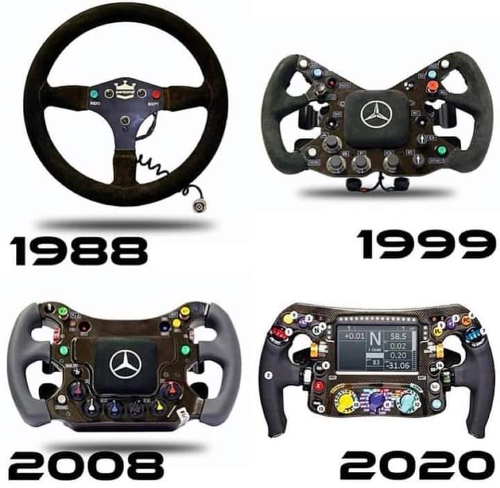 Jean-Pierre Michelet on X: Evolución de los volantes F1 en los últimos 30  años!  / X