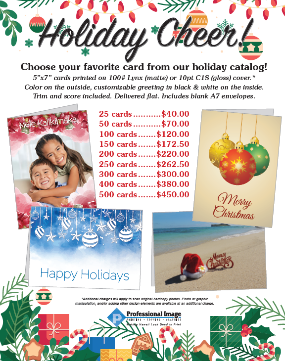 ProImageHI's tweet photo. 'Tis the season to order your holiday cards! 🎄  Professional Image makes it so easy, we have a variety of designs  https://t.co/vxnT5bJpwX https://t.co/1MTqjTLgQk