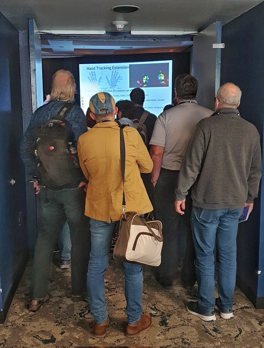 neilt3d's tweet photo. Standing room only at the #OpenXR session at #AWE2021 ! https://t.co/VGAq5lpa95