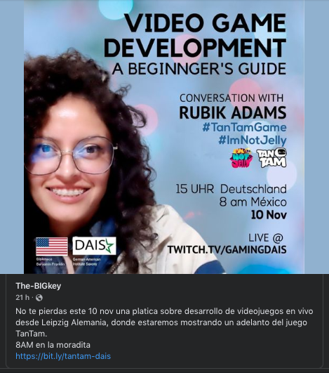 rubikadams's tweet photo. Getting knowing more about game development through 2 video games Thanks to DAIS in Leipzig, Germany @igda_mx  #TanTamGame @1SimpleGame by #ImNotJelly @uxxrdesign @aldoe1986 https://t.co/D4hcdZELTB
