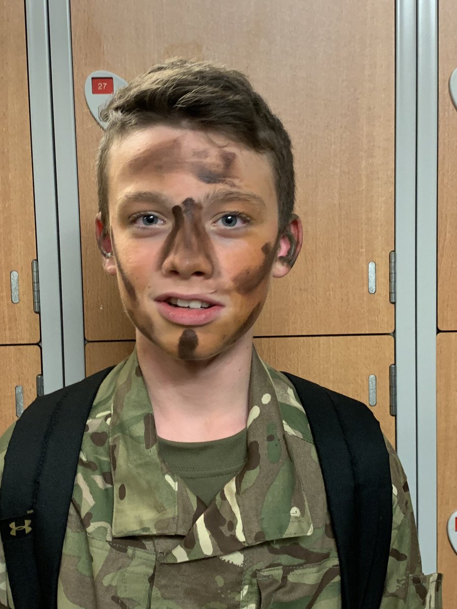 So tonight our year 8 cadets were tasked with a bit of cam and concealment, not bad for a first try .