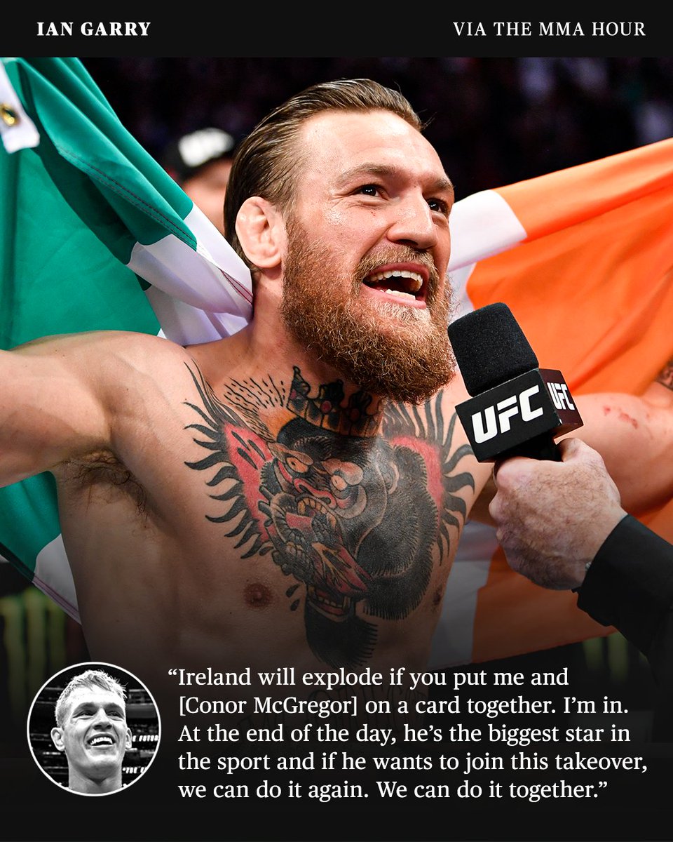espnmma's tweet photo. Ian Garry is planning the Irish Takeover 2.0 🇮🇪 (h/t @arielhelwani) https://t.co/ZbRozaSPfD