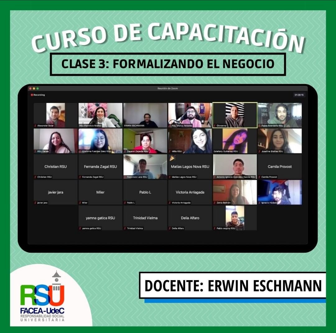 Primeras 3 clases del curso de capacitación para emprendedores  año 2021, donde se vio microemprendimiento, economía y  formalizacion de el negocio.
#RSUfacea #emprende #emprendimiento #Chile