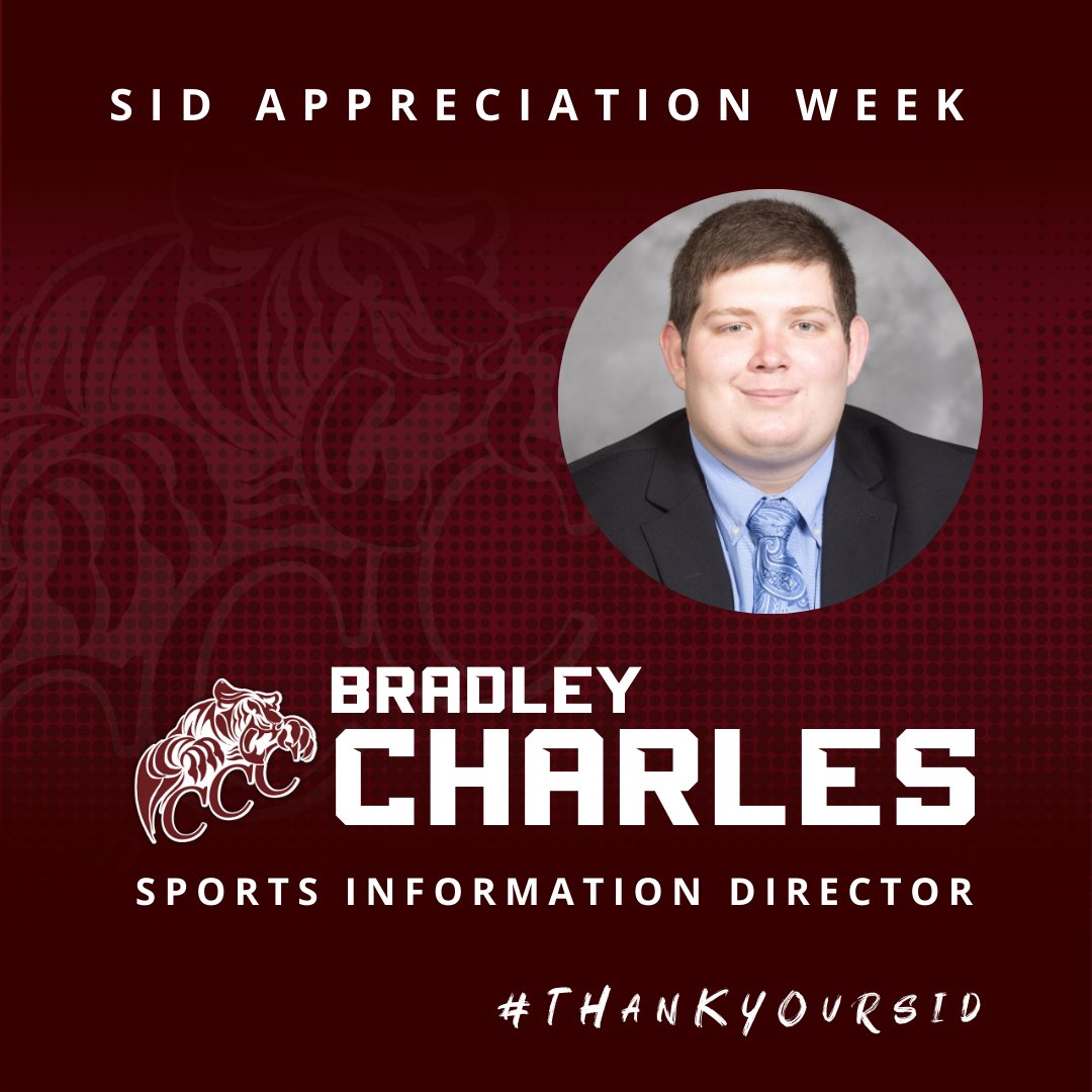 It's Thank Your SID Week 🎉! Meet the man behind CCC's athletic media presence 📷, Bradley Charles! Bradley joined our team 🐅 about four months ago, and we are so appreciative for his commitment 👍! #ThankYourSID #SIDsMakeItHappen #TheFamilyThatPreyz