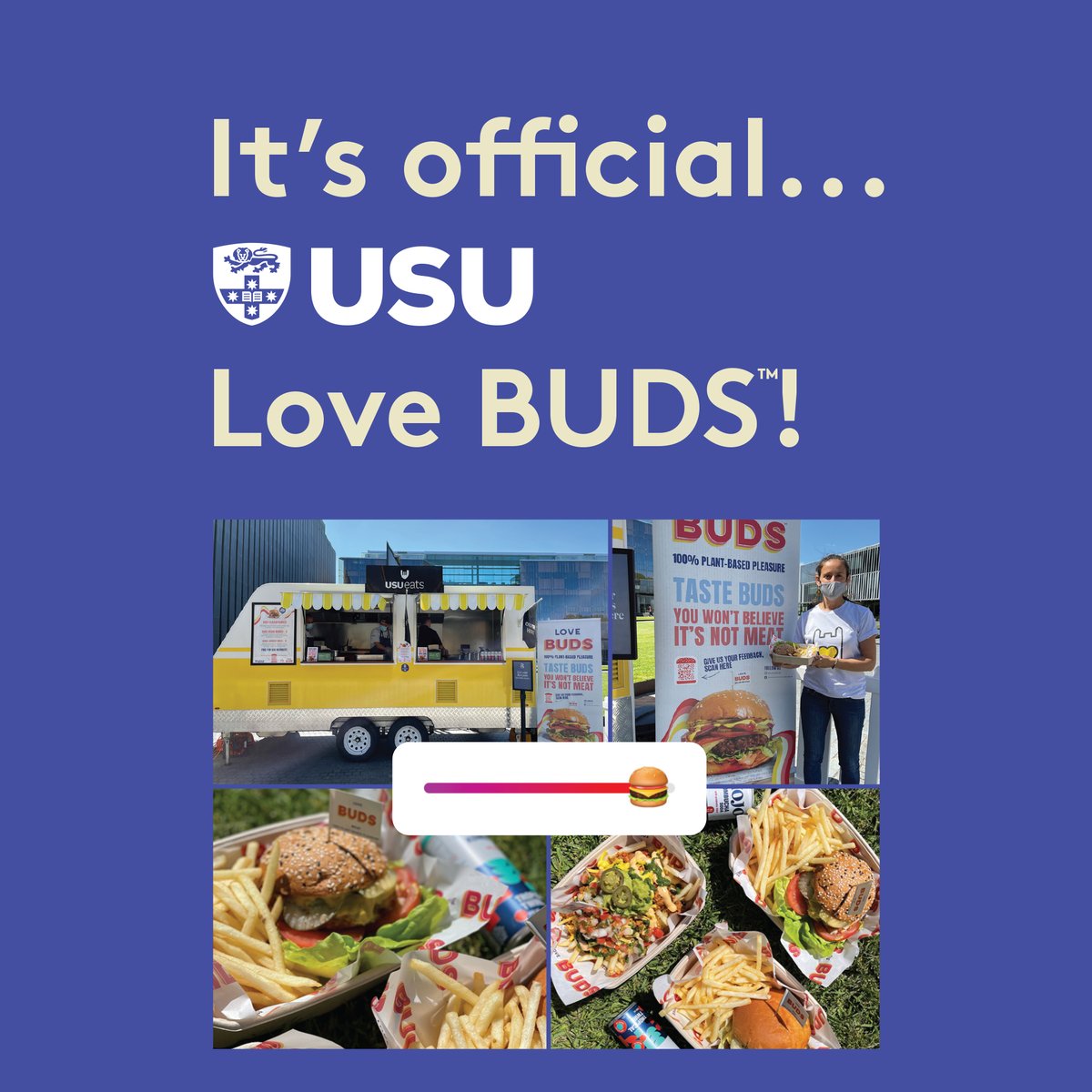 We were flying our plant-based brand, Love BUDS flag loud and proud at the <a href="/USU_USYD/">University of Sydney Union (USU)</a> Wellness Week this month 🙌! In three days, our food truck served over 500 BUDS Burgers, 100 BUDS Mince Loaded Fries and 100 BUDS Mince Loaded Nachos!