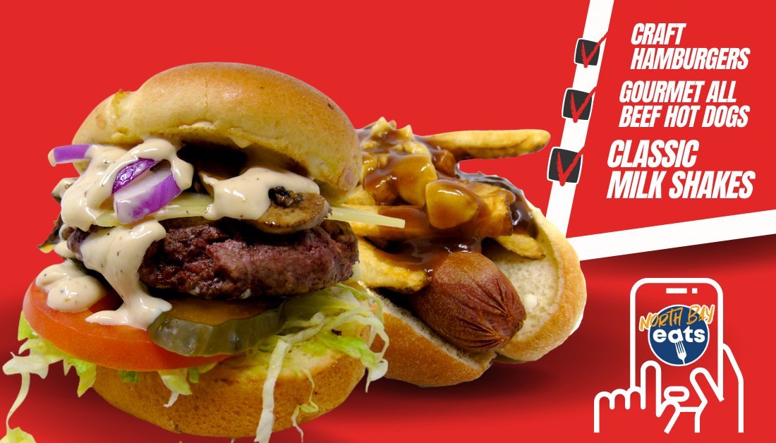 BurgerRepNB's tweet photo. 🍔 Burgers, Hotdogs, Milkshakes &amp; more...
🚚 Find us on North Bay Eats, Skip The Dishes or give us a call at 705-472-7510. 
👇Order links below👇
→ https://t.co/QHQhSLI9nm
→ https://t.co/uW7X9lyCdc https://t.co/4KNo9VUZtt