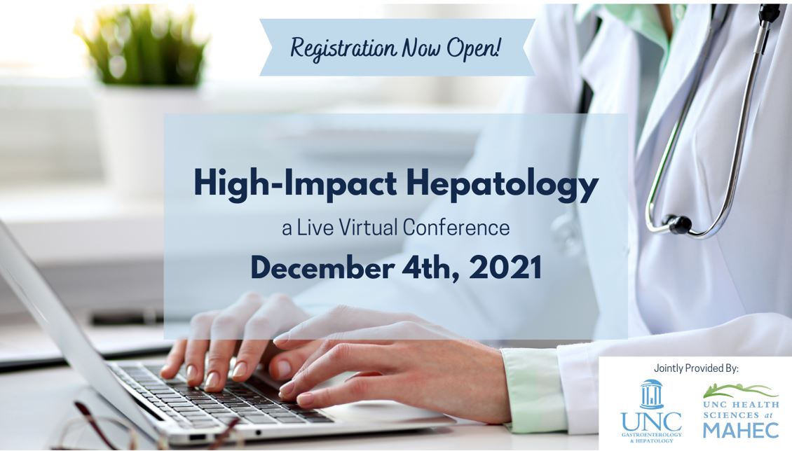 #livertwitter Join @UNCLiverCenter for High Impact Hepatology on 12-4-21 Register here: tinyurl.com/HIHregister for free CME and talks by our new faculty @orenkfix @HershShroff @AndrewMMoon @KellyHathornMD Lets break the 2020 record of 200 people from 20 states and 5 countries!