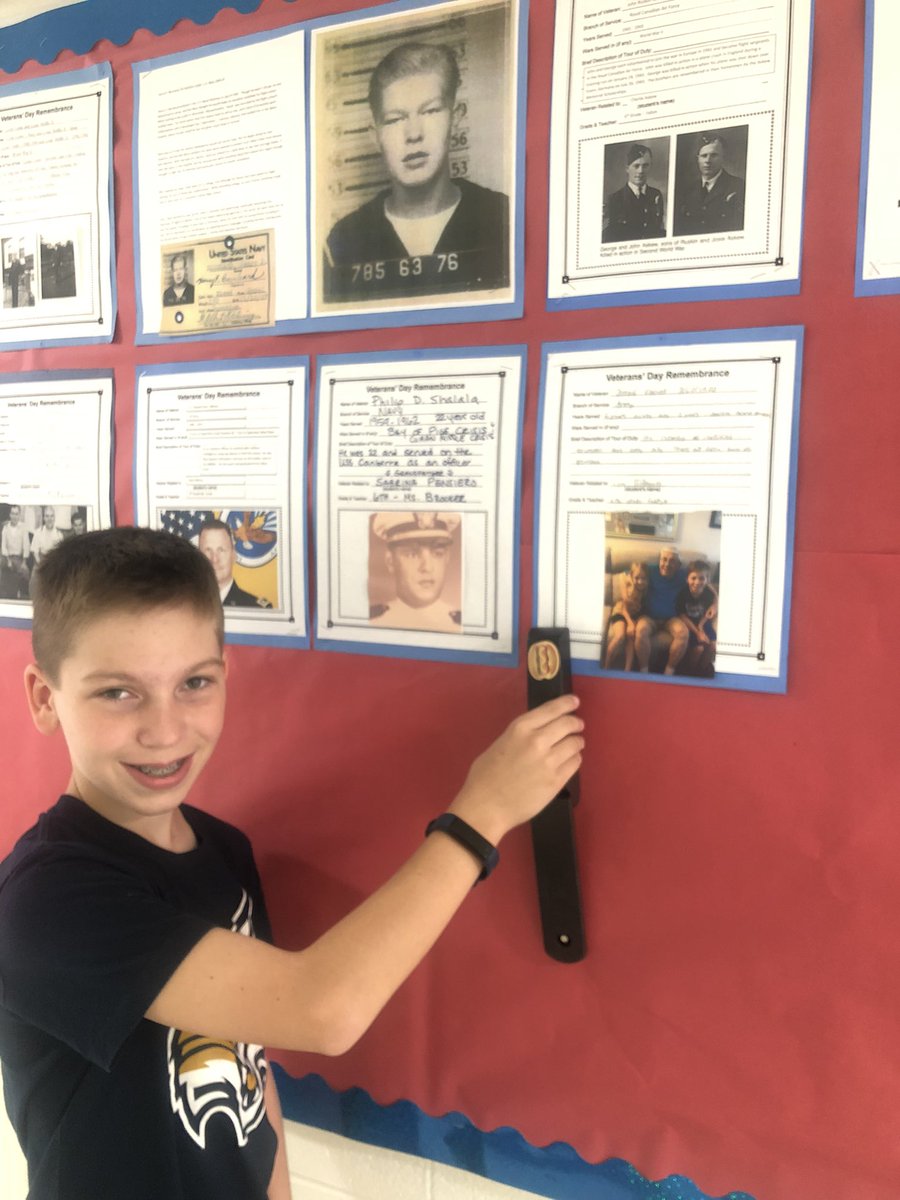 MissRosano's tweet photo. Proud to add his Grandfather to our Wall of Heroes 🇺🇸 @Mr_SClay @scofieldmagnet #VeteransDay2021 https://t.co/7Yyoc9uRvE