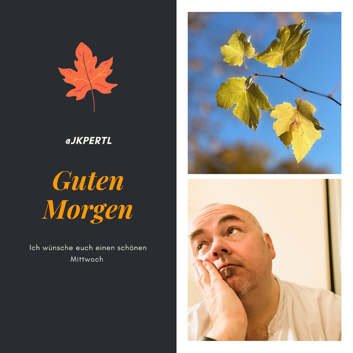 Schönen Guten Morgen Zusammen 🙋🏼‍♂️🍁 #Bergfest 🤗🙏🏻 Ich wünsche euch einen schönen Mittwoch und sende liebe Grüße 🤩🥨☕️ Bitte bleibt gesund und lasst es euch gut gehen 👍🏻