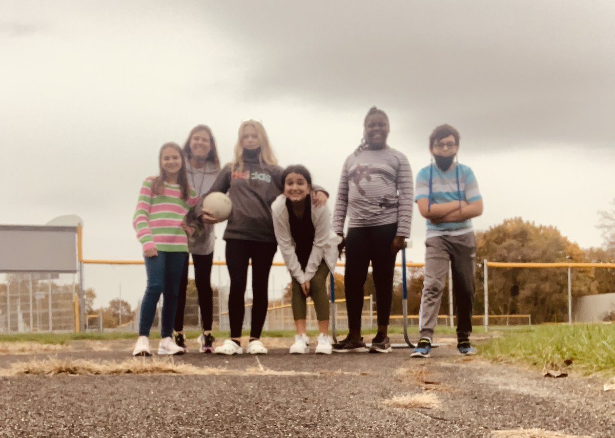 MonhautK's tweet photo. So happy to have the Page Power Club return in person! We took advantage of warmer temps for a quick walk today! #wearelamphere https://t.co/y7Bl9kBwZk