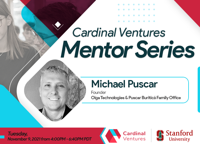 It’s a privilege and honor for our founder Michael Puscar to participate tonight in the @CardinalVenturs Series Event hosted by <a href="/Stanford/">Stanford University</a>. Michael will draw upon his 30 years of experience as an entrepreneur and investor to mentor on the importance of Pitching Investors.