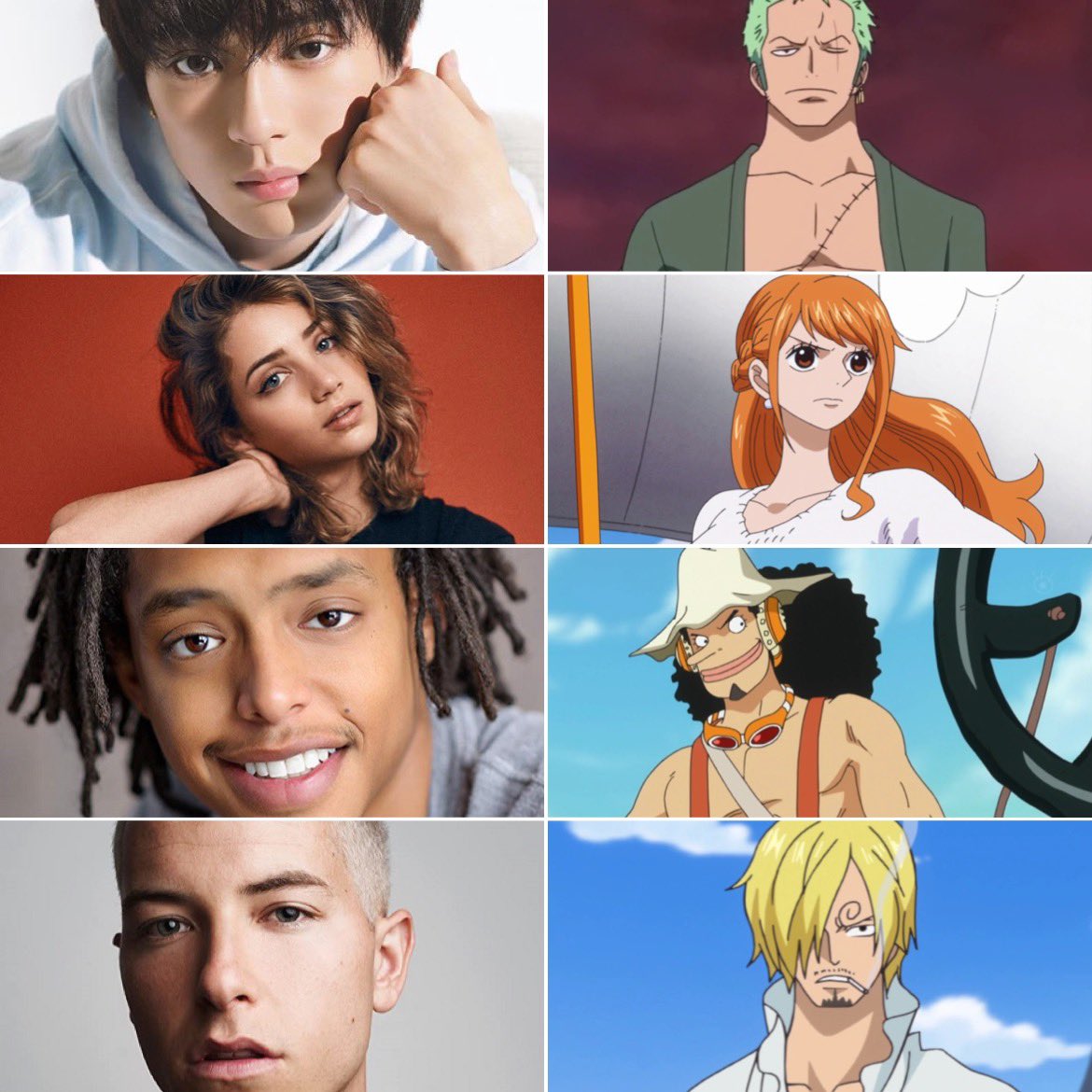 Film Updates on X: The cast of Netflix's live-action 'ONE PIECE' series:  Iñaki Godoy as Monkey D. Luffy Mackenyu as Roronoa Zoro Emily Rudd as Nami  Jacob Romero Gibson as Usopp Taz