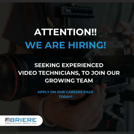 BriereProd's tweet photo. We're Hiring | Video Technician 📹
Are you an experienced Video Technician?
We're currently looking to expand our growing team and are hiring Video Technicians.
Apply here: https://t.co/LYNAE1O0sj
#hiringnow #jobposting #work #videotechnician #hiring #wearehiring #jobs https://t.co/Tkr8PvnCRz