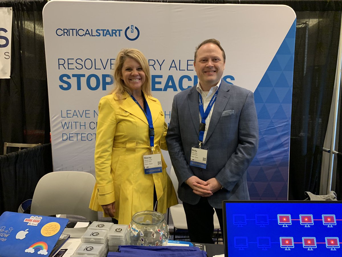 MsChristy_TX's tweet photo. Thanks to @CRITICALSTART for coming to to @APIGlobal. Their business focuses on reducing risk acceptance, improve productivity—while accelerating ROI—for cybersecurity. #APICybersecurity #2021APICybersecurityChair https://t.co/dJoPbcp0jY